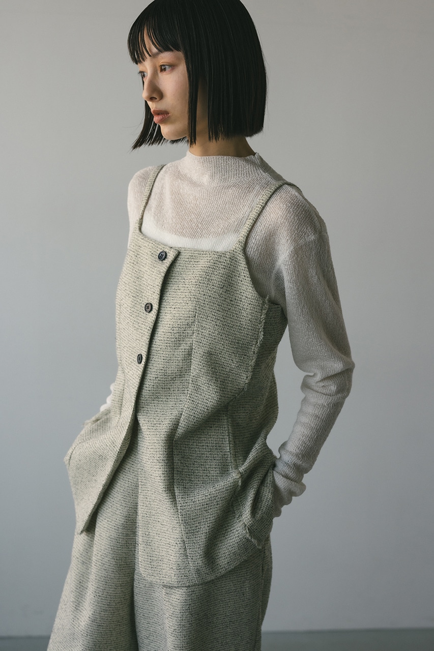 STYLEMIXER | フリンジツイードベスト (キャミソール ) |SHEL'TTER