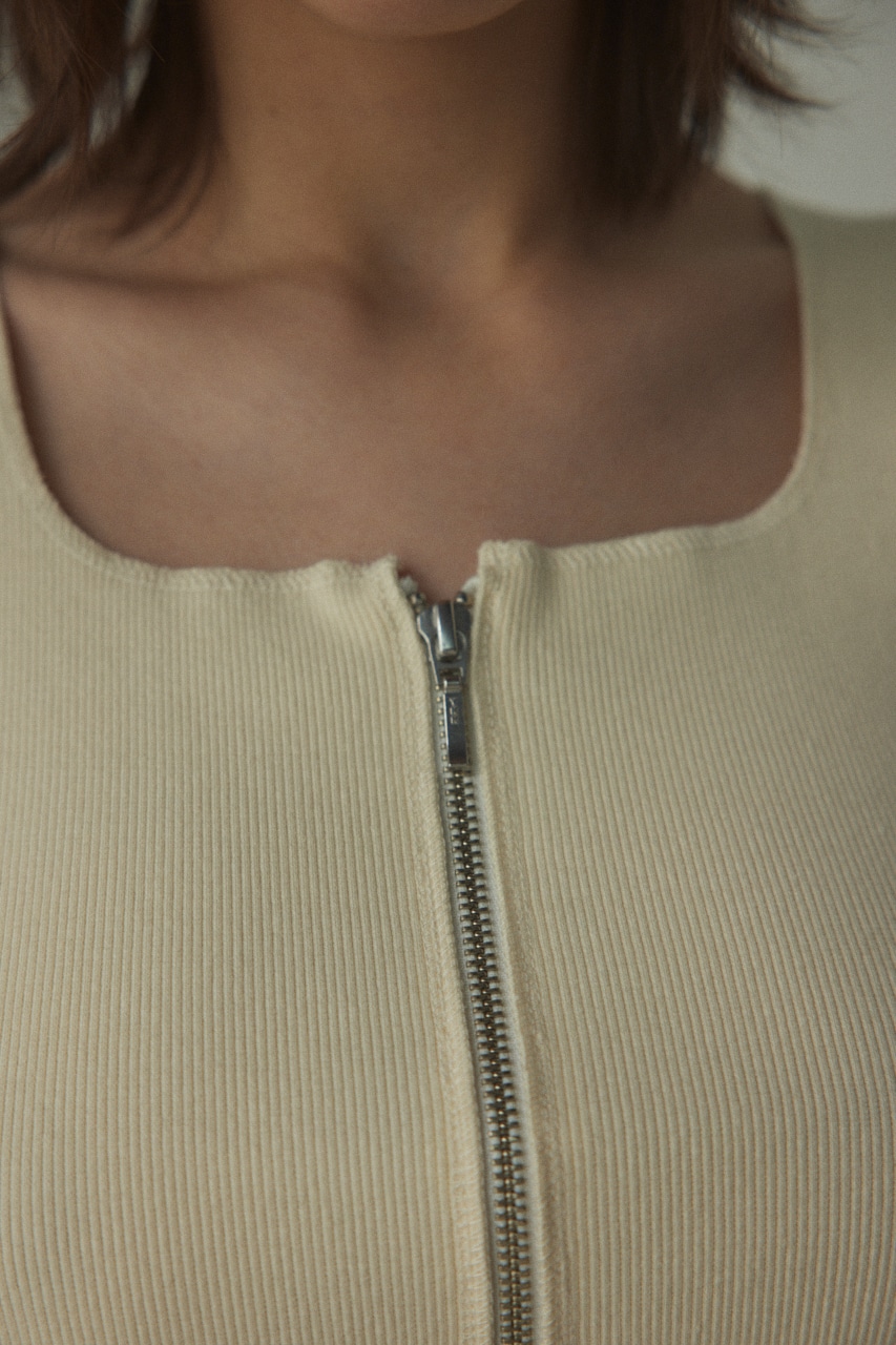 BLACK BY MOUSSY | front zip tanktop (タンクトップ ) |SHEL'TTER