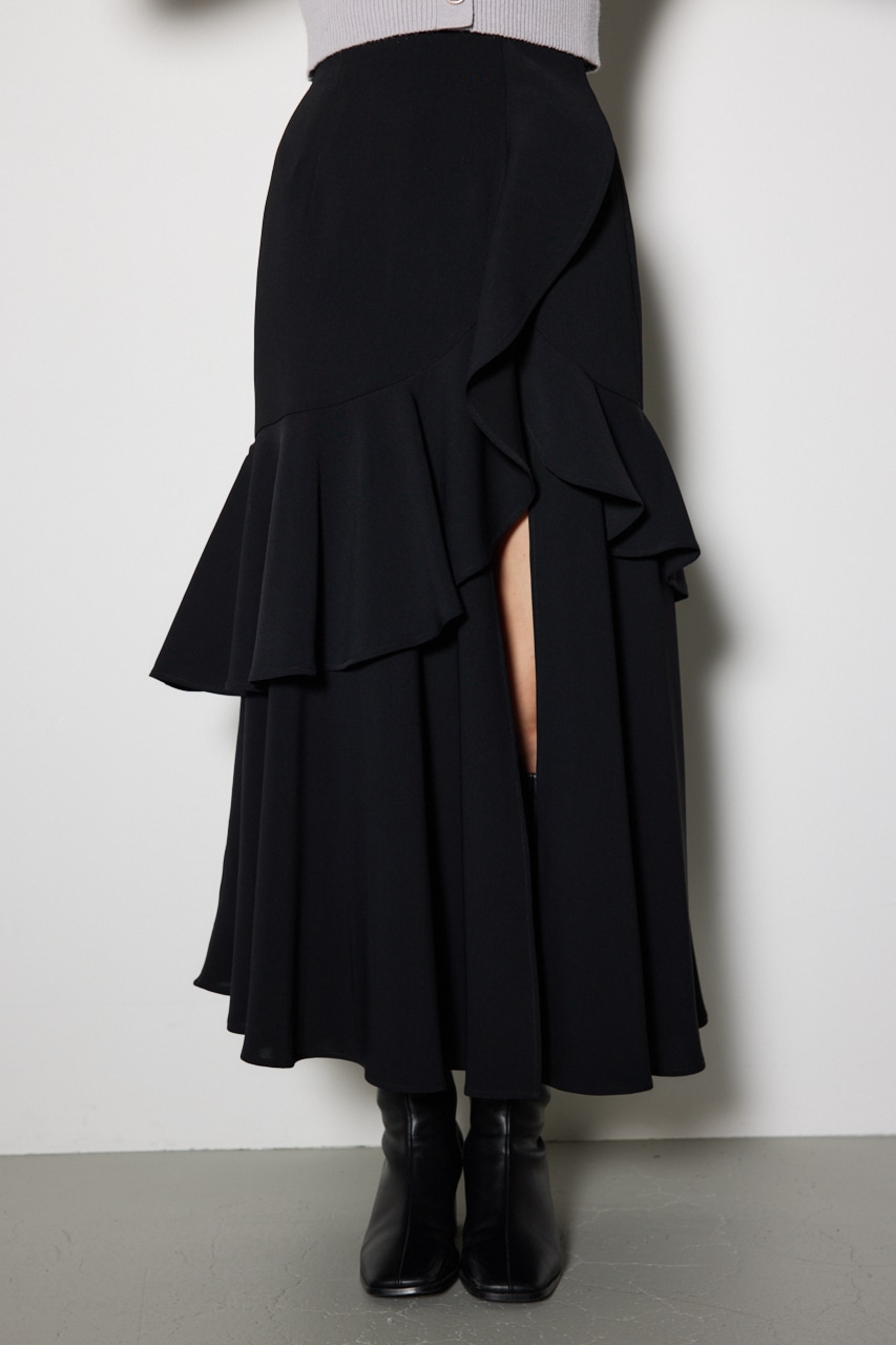 rienda | ダブルフリルスリットスコートショートパンツ (ショート