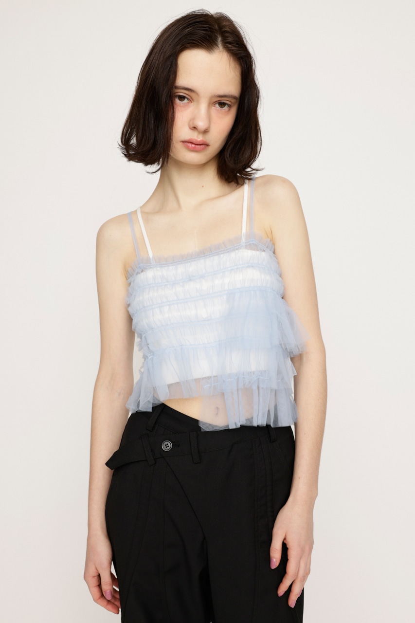 SLY | GATHER TULLE LACE SH 2P (シャツ・ブラウス ) |SHEL'TTER WEBSTORE