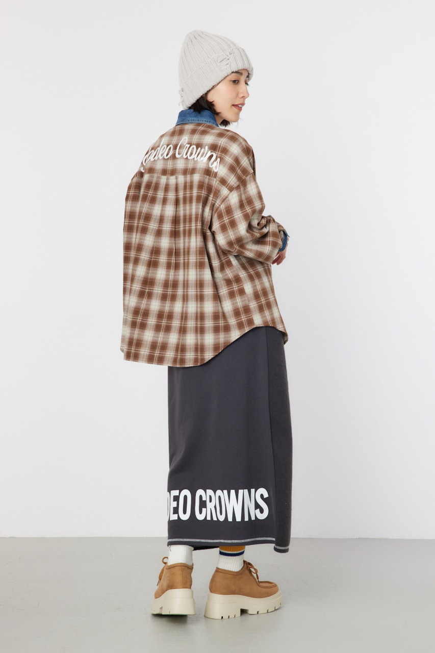 RODEO CROWNS WIDE BOWL | デニムドッキングチェックシャツ (シャツ