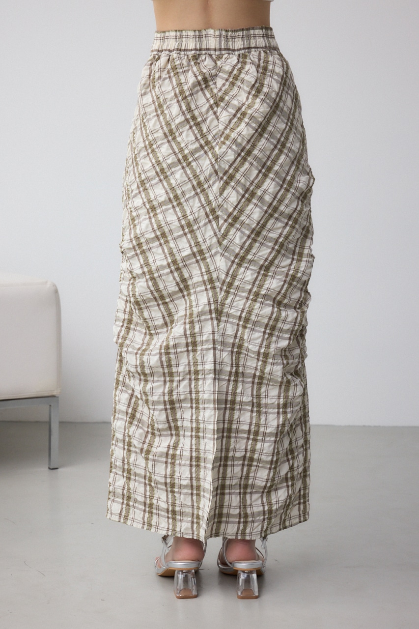 AZUL BY MOUSSY | タックドレープチェックスカート (スカート(ロング