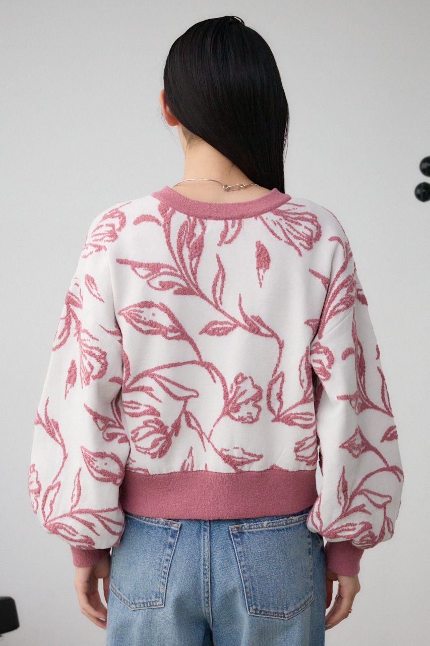 AZUL BY MOUSSY | 2WAY線花柄ジャガードカーディガン (カーディガン