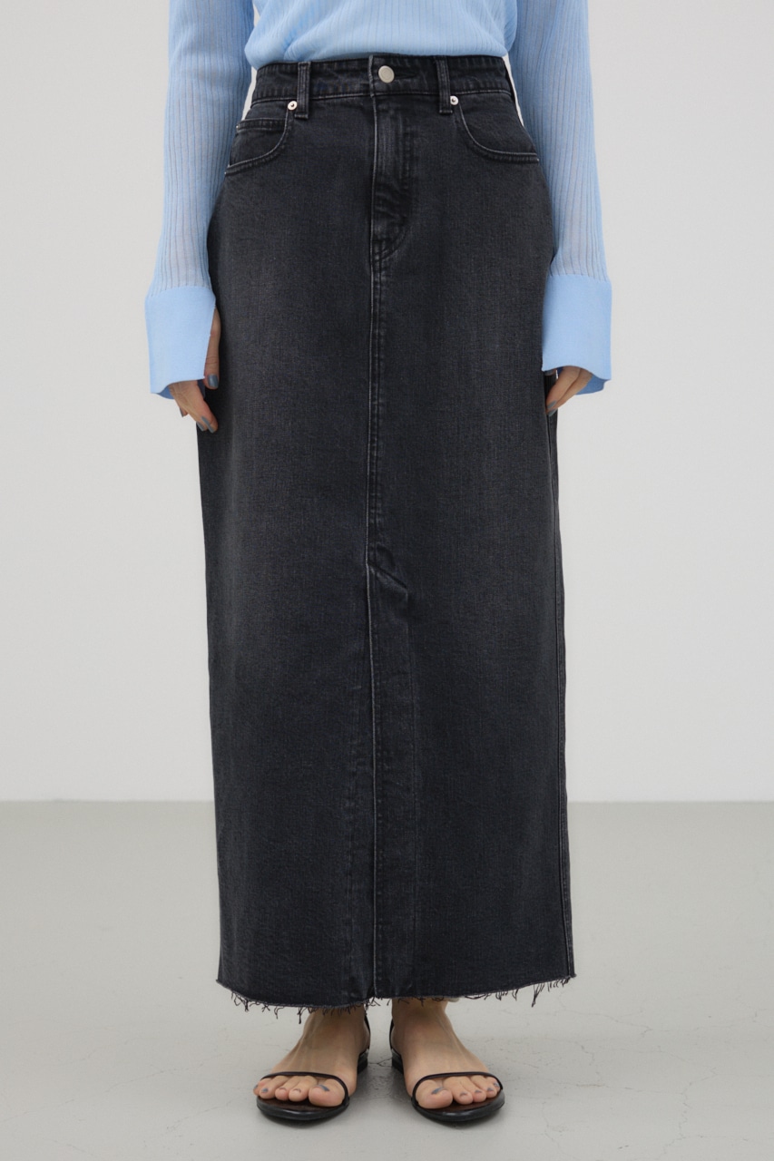 crie conforto | アシンメトリーバックデニムスカート (スカート
