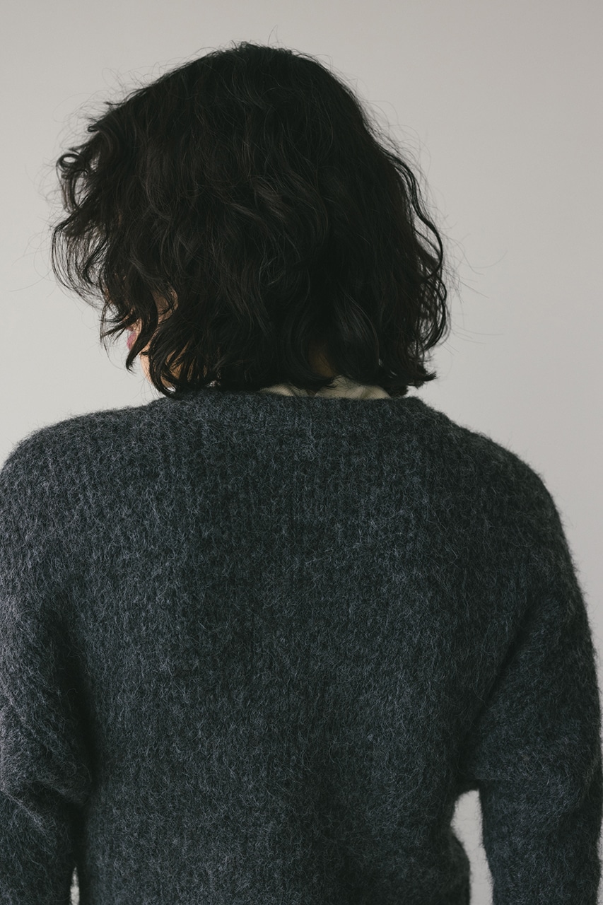 STYLEMIXER | フラッフィージップニットカーデ (カーディガン ) |SHEL