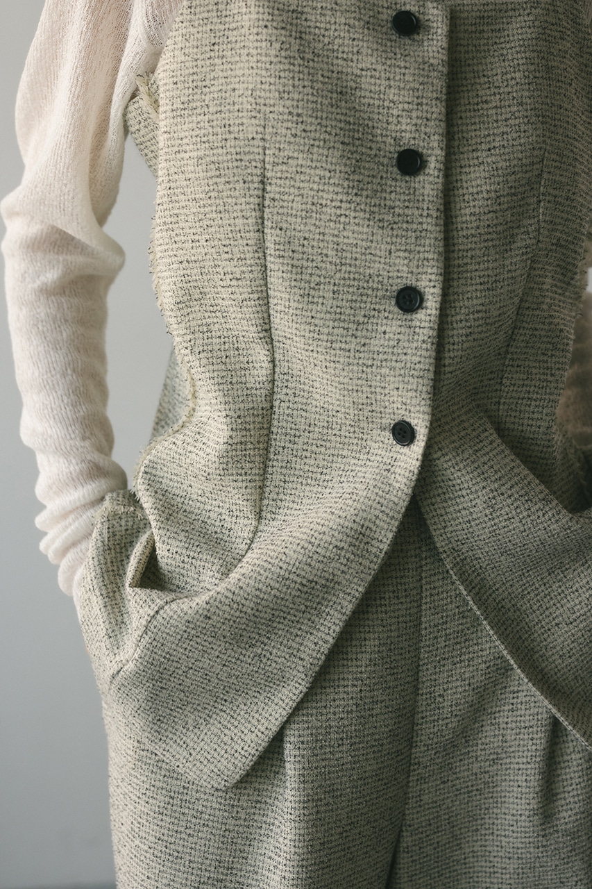 STYLEMIXER | フリンジツイードベスト (キャミソール ) |SHEL'TTER