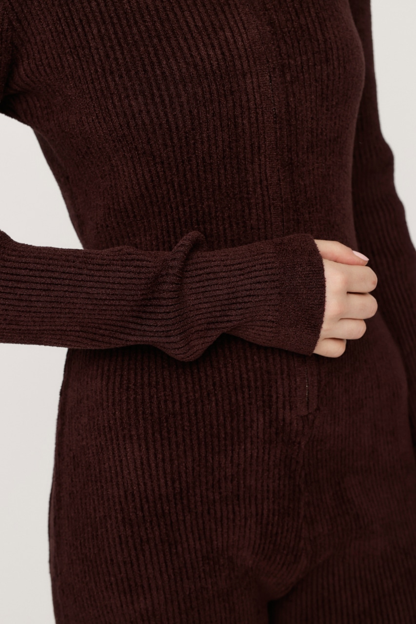 SLY | FRONT ZIP MOLE YARN ロンパース (オールインワン ) |SHEL'TTER