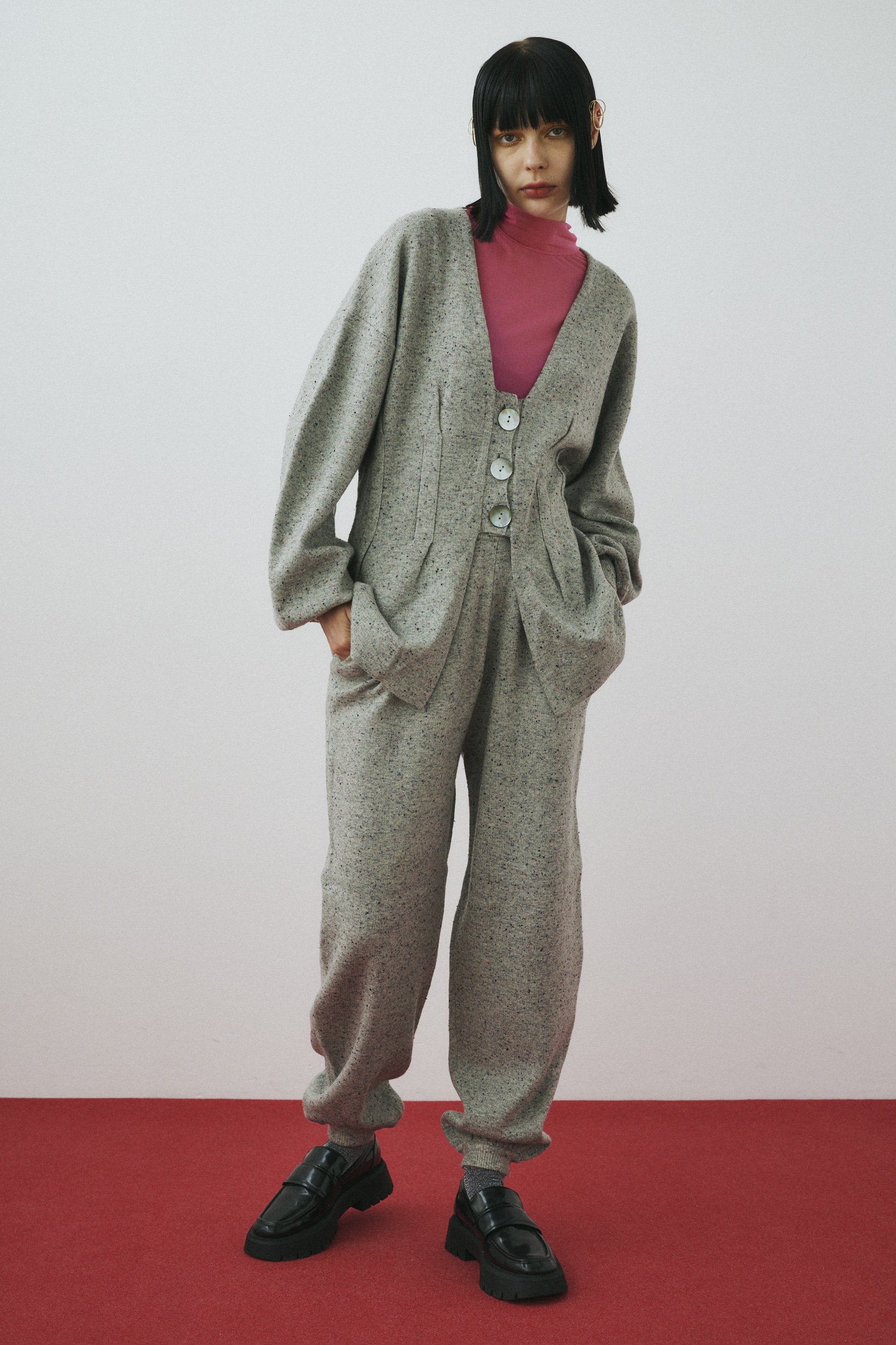 HeRIN.CYE | Nep cocoon knit pants (パンツ ) |SHEL'TTER WEBSTORE