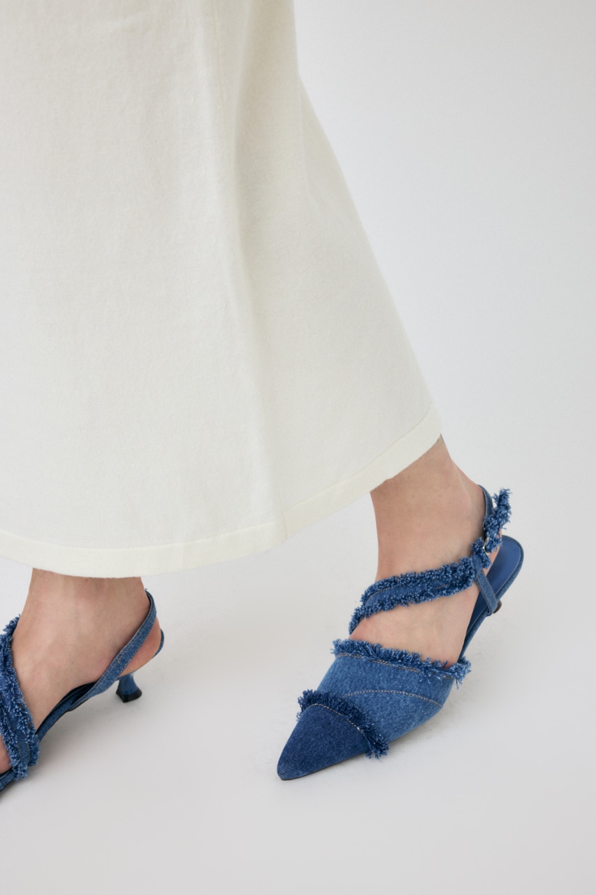 MOUSSY | REMAKE DENIM POINTY HEEL パンプス (スリッポン・フラット