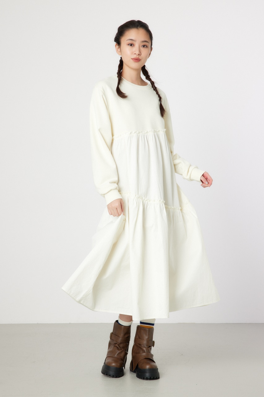 RODEO CROWNS WIDE BOWL | ピグメント布帛ドッキングワンピース