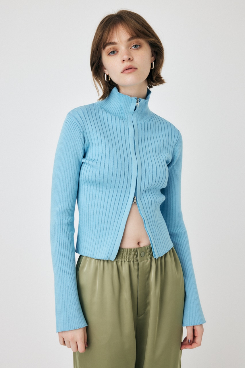 MOUSSY | ZIP UP LS KNIT シャツ (ニット ) |SHEL'TTER WEBSTORE