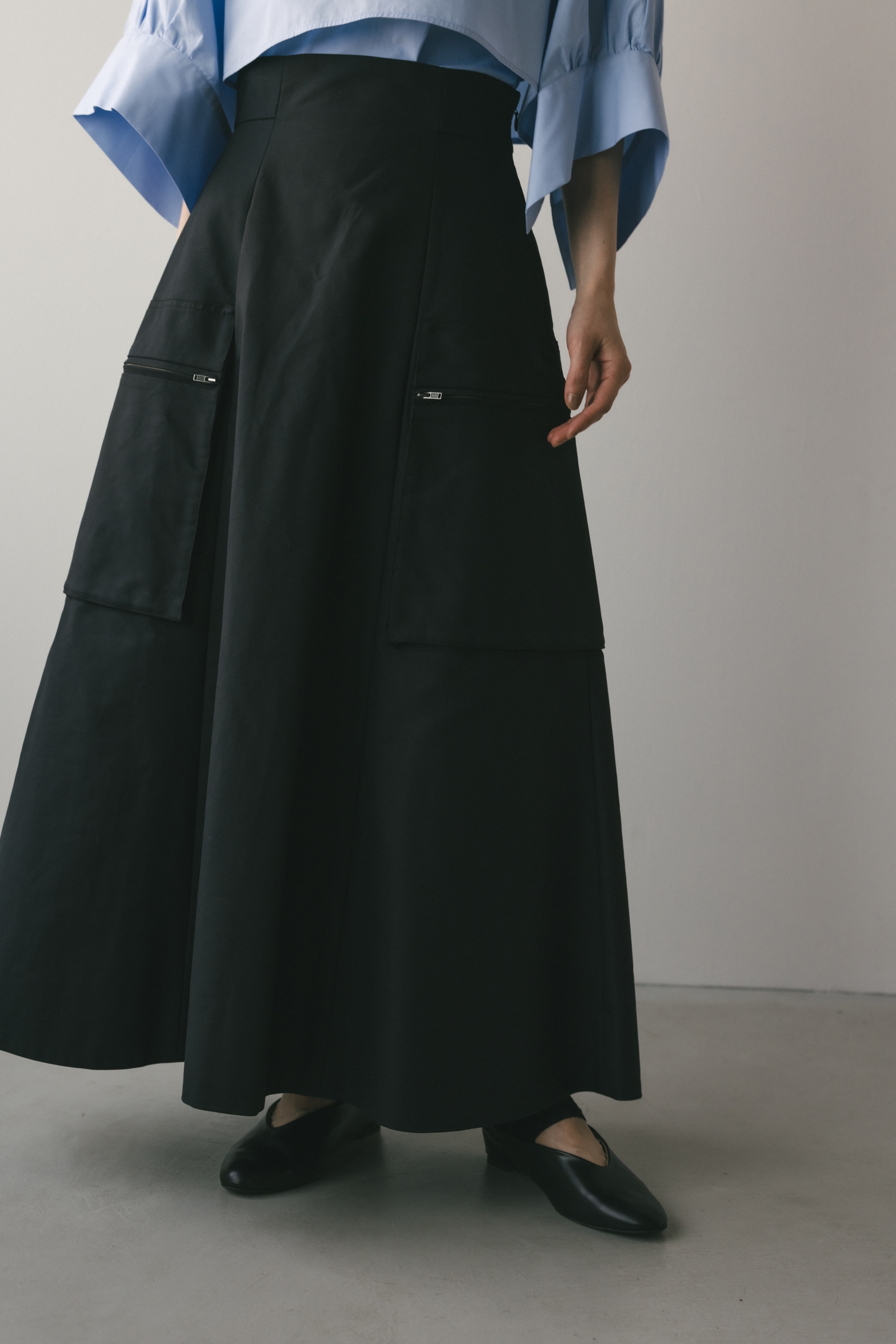 STYLEMIXER | ビッグポケットフレアスカート (スカート(ロング