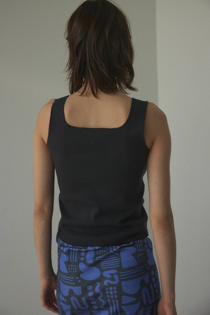 BLACK BY MOUSSY | front zip tanktop (タンクトップ ) |SHEL'TTER