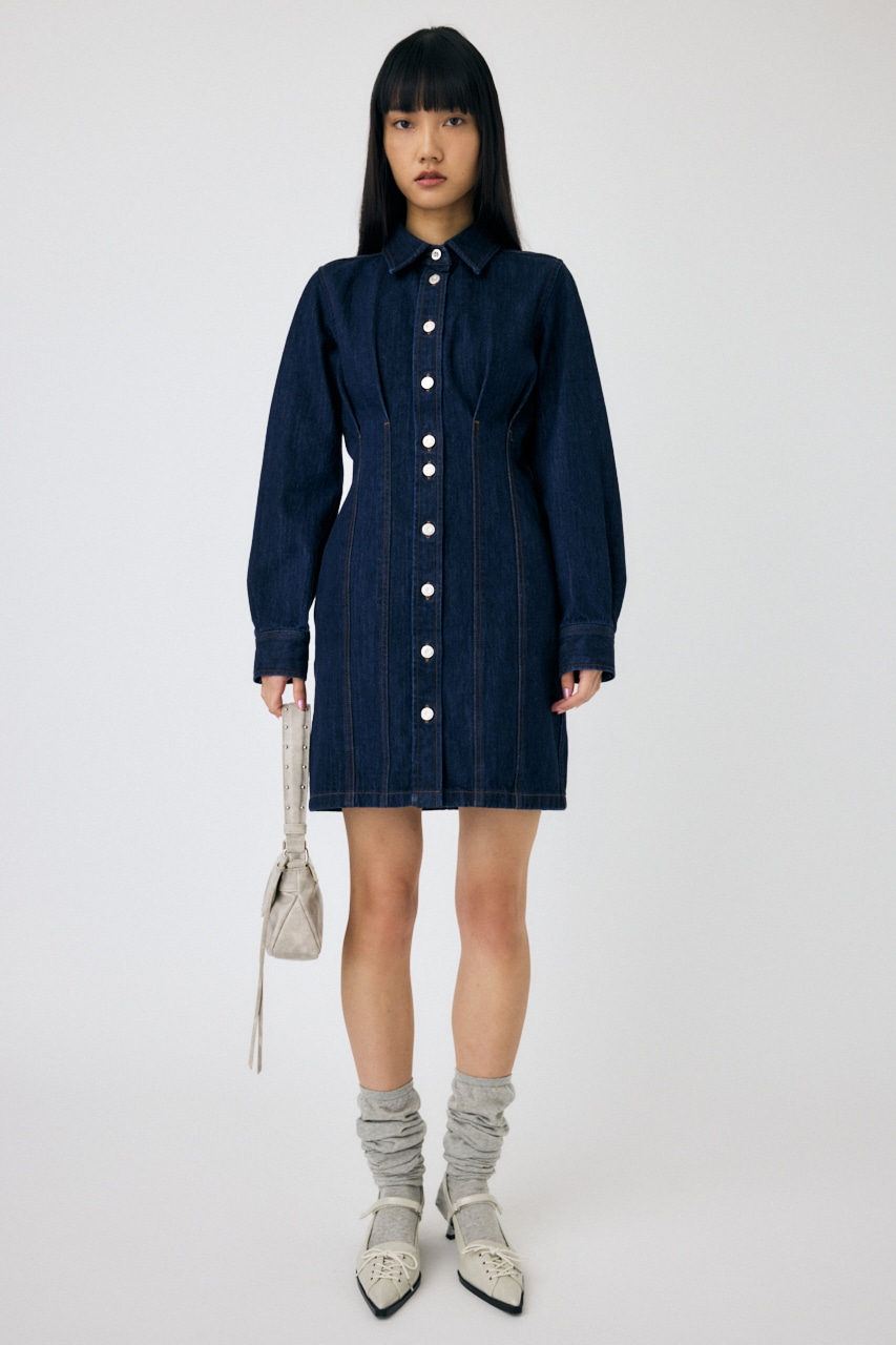 MOUSSY | WAIST TUCK ミニドレス (ワンピース(ミニ・ミディアム