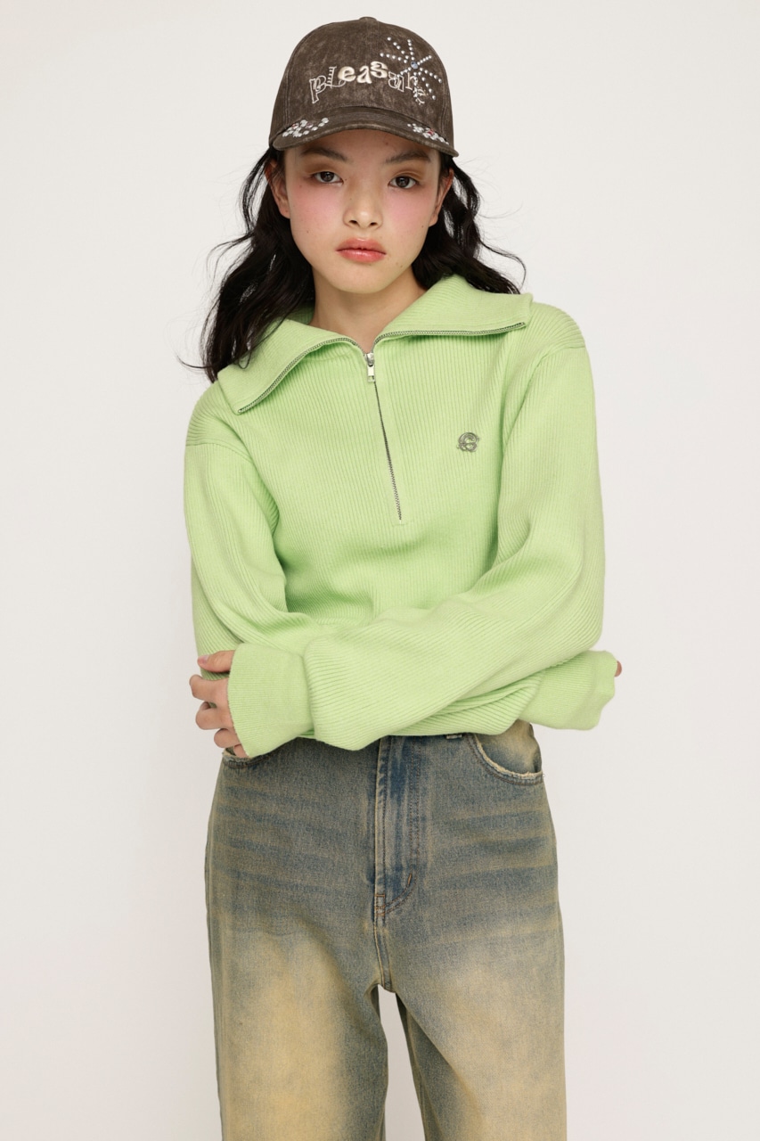 SLY | FRONT ZIP KNIT トップス (ニット ) |SHEL'TTER WEBSTORE