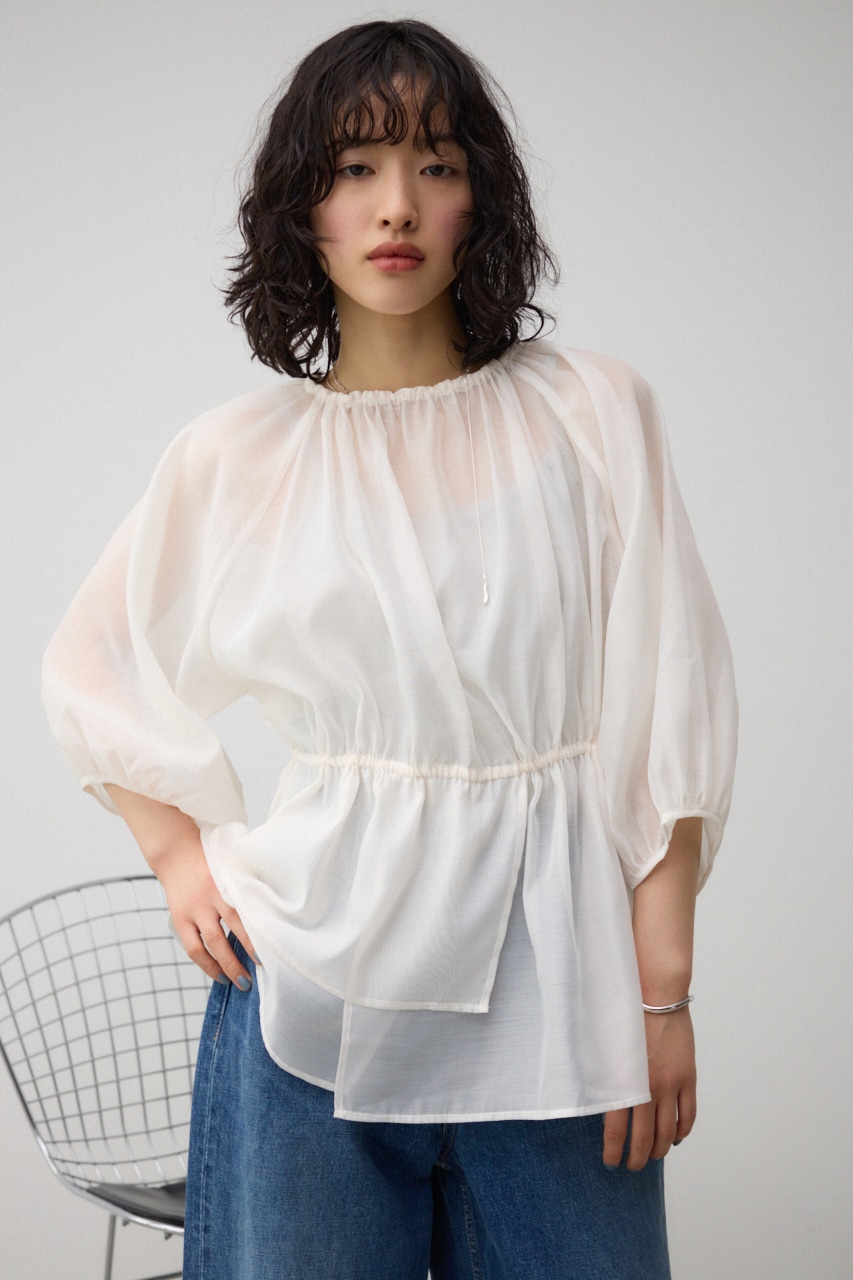 AZUL BY MOUSSY | 2WAYシアーペプラムシャツブラウス (シャツ