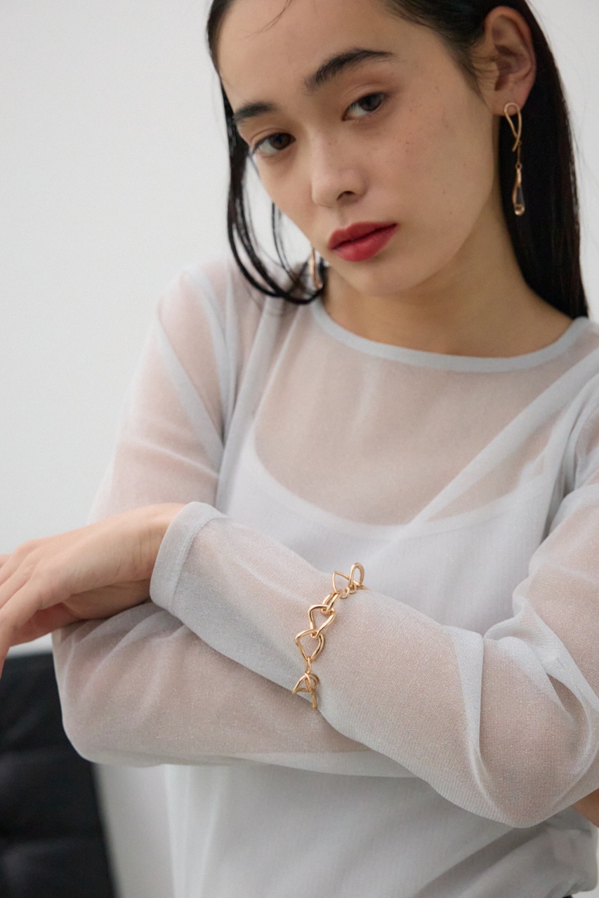 AZUL BY MOUSSY | ハートチェーンブレスレット (ブレスレット ) |SHEL