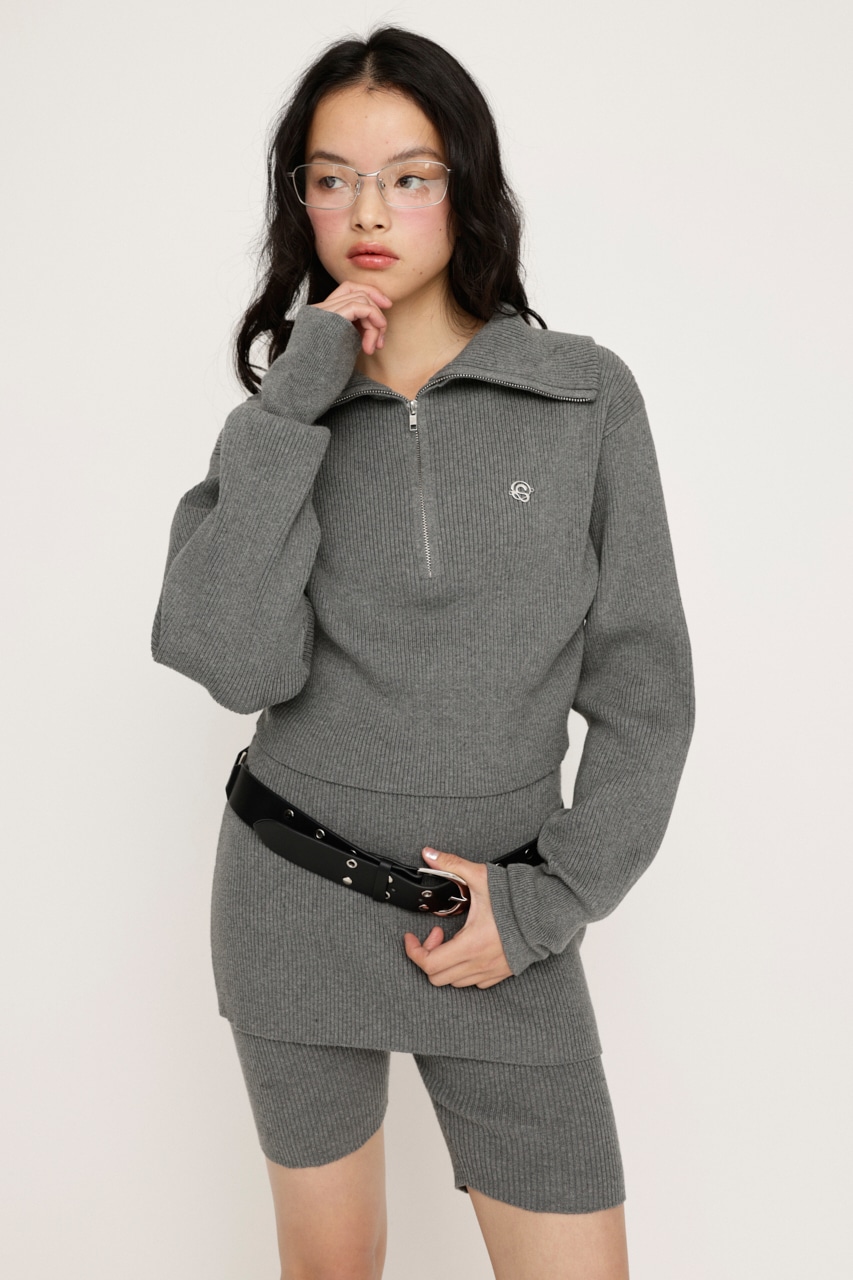 SLY | FRONT ZIP KNIT トップス (ニット ) |SHEL'TTER WEBSTORE