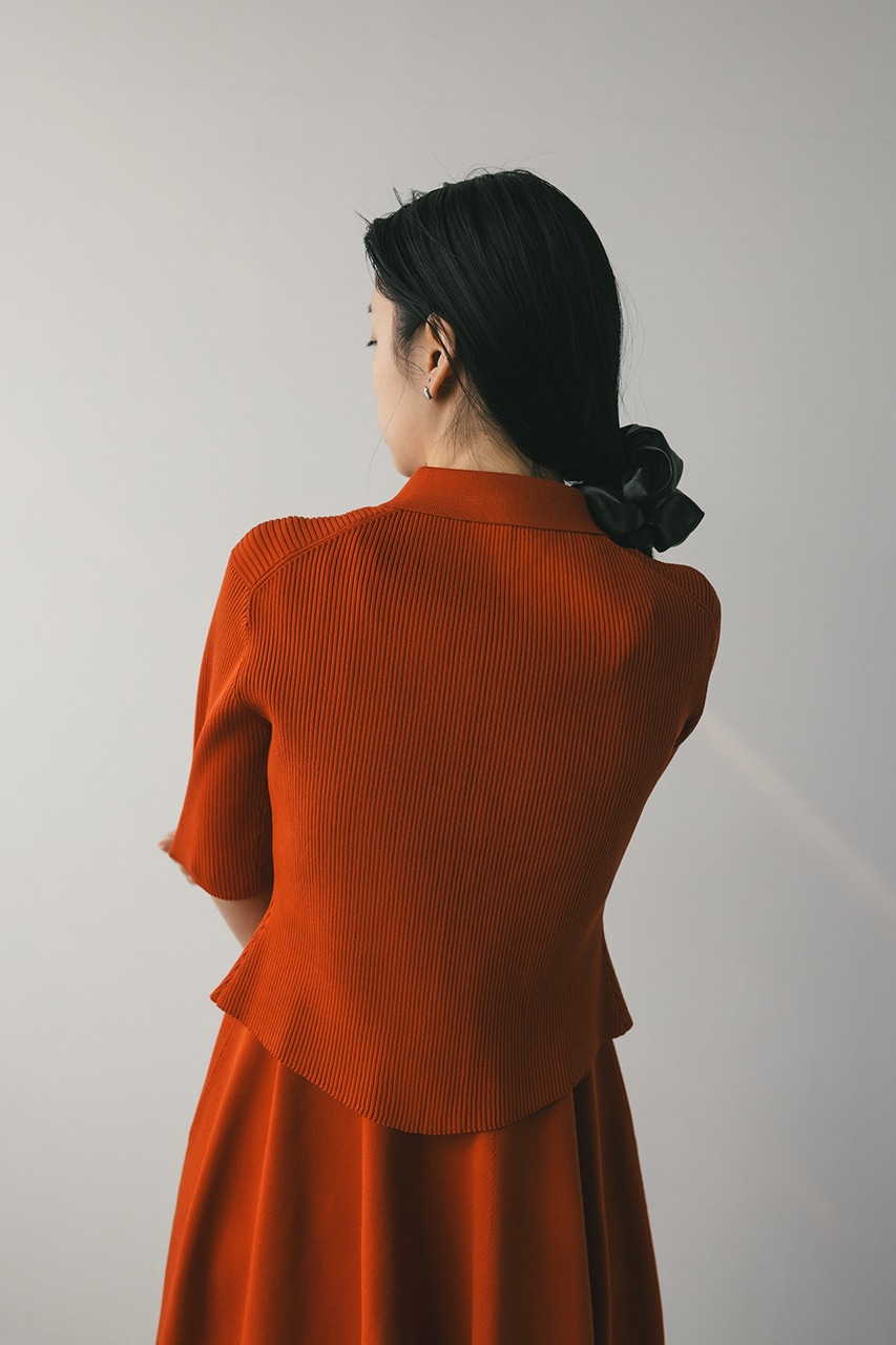 STYLEMIXER | 2ピースハーフスリーブポロニットワンピース (ワンピース