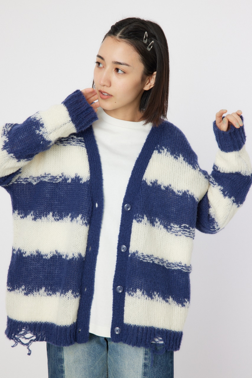 RODEO CROWNS WIDE BOWL | Grunge Border Knit カーディガン (ニット