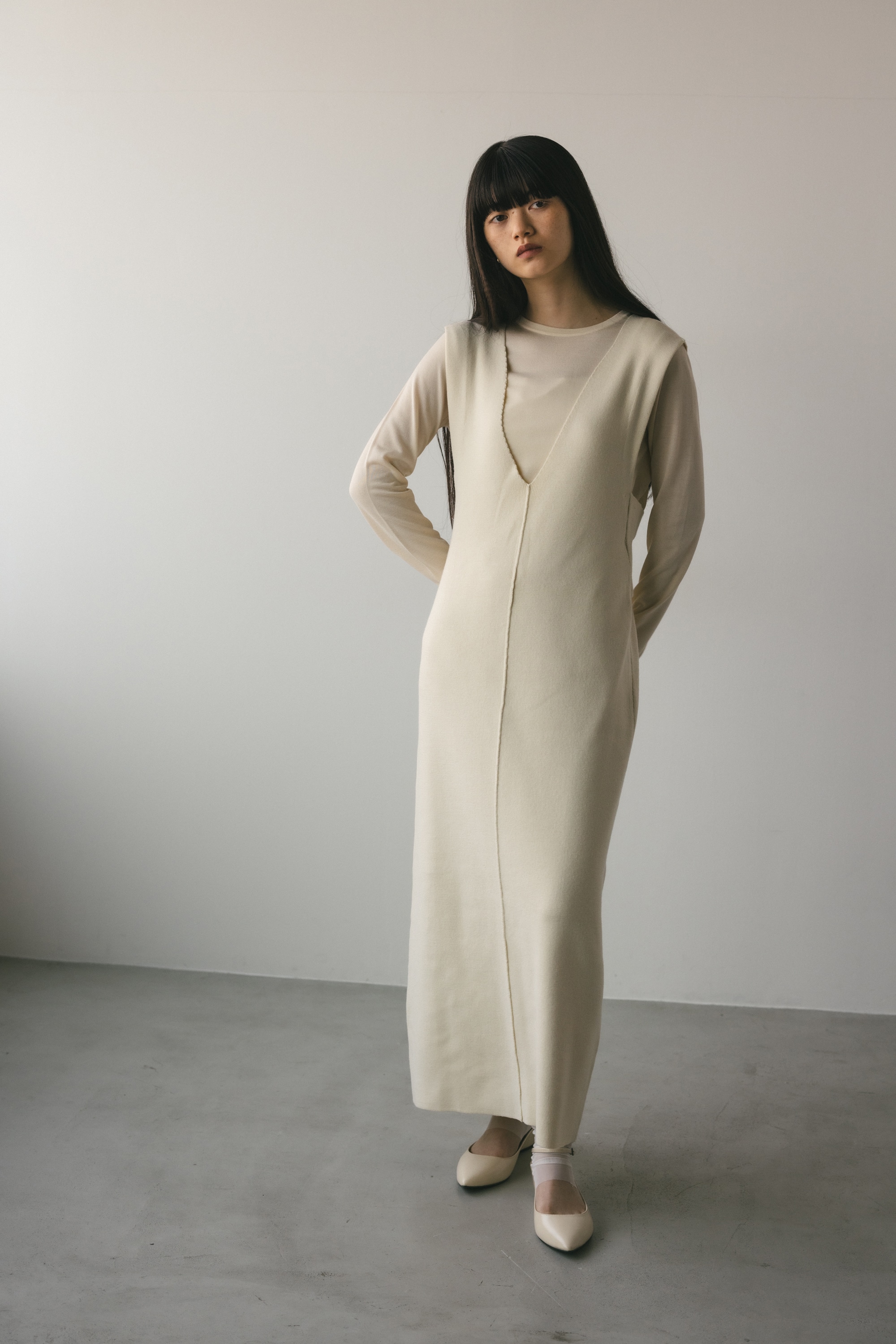 STYLEMIXER | バックディティールニットワンピース (ワンピース(ミニ