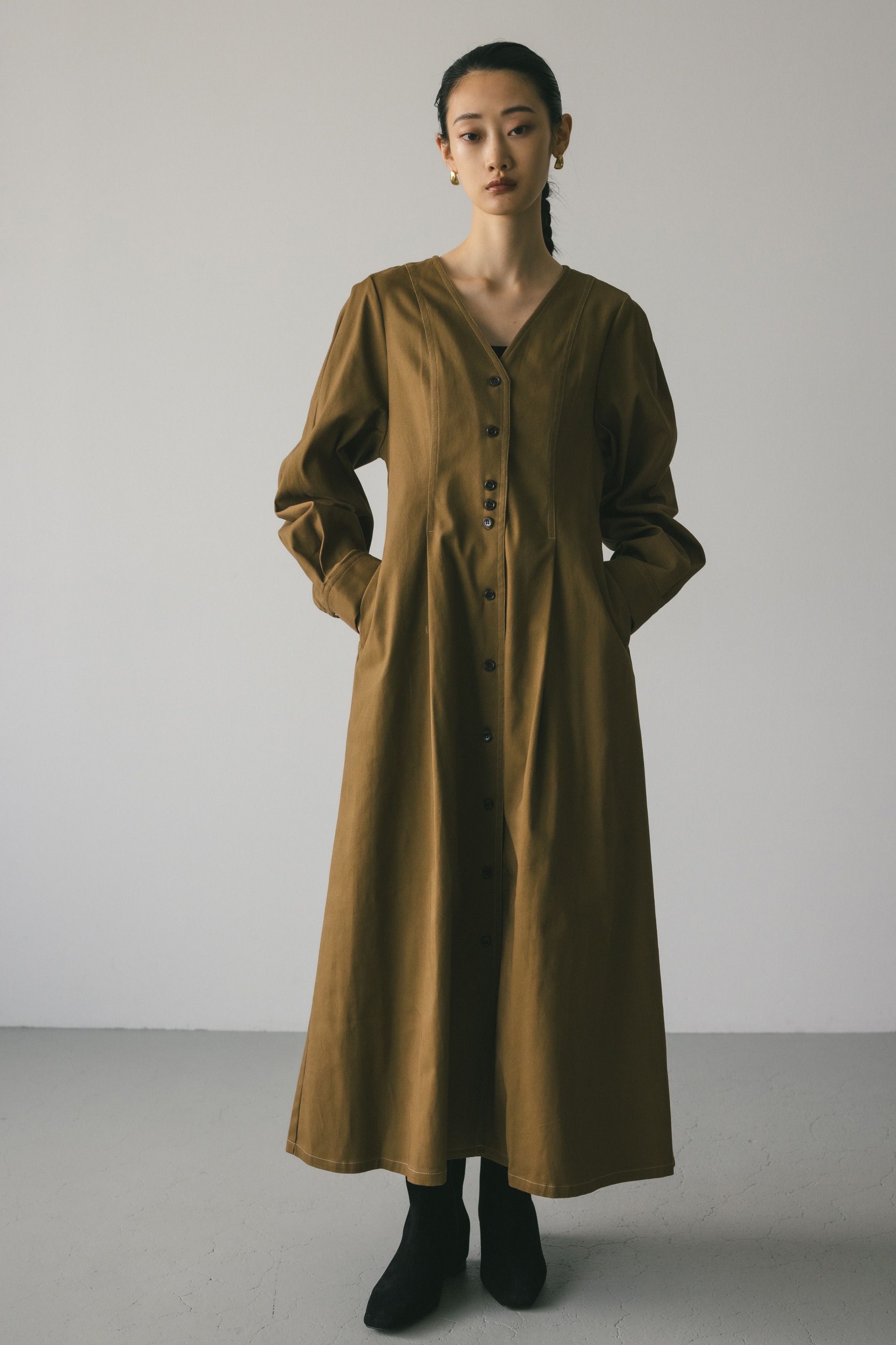 STYLEMIXER | ウエストシェイプステッチワンピース (ワンピース(ミニ