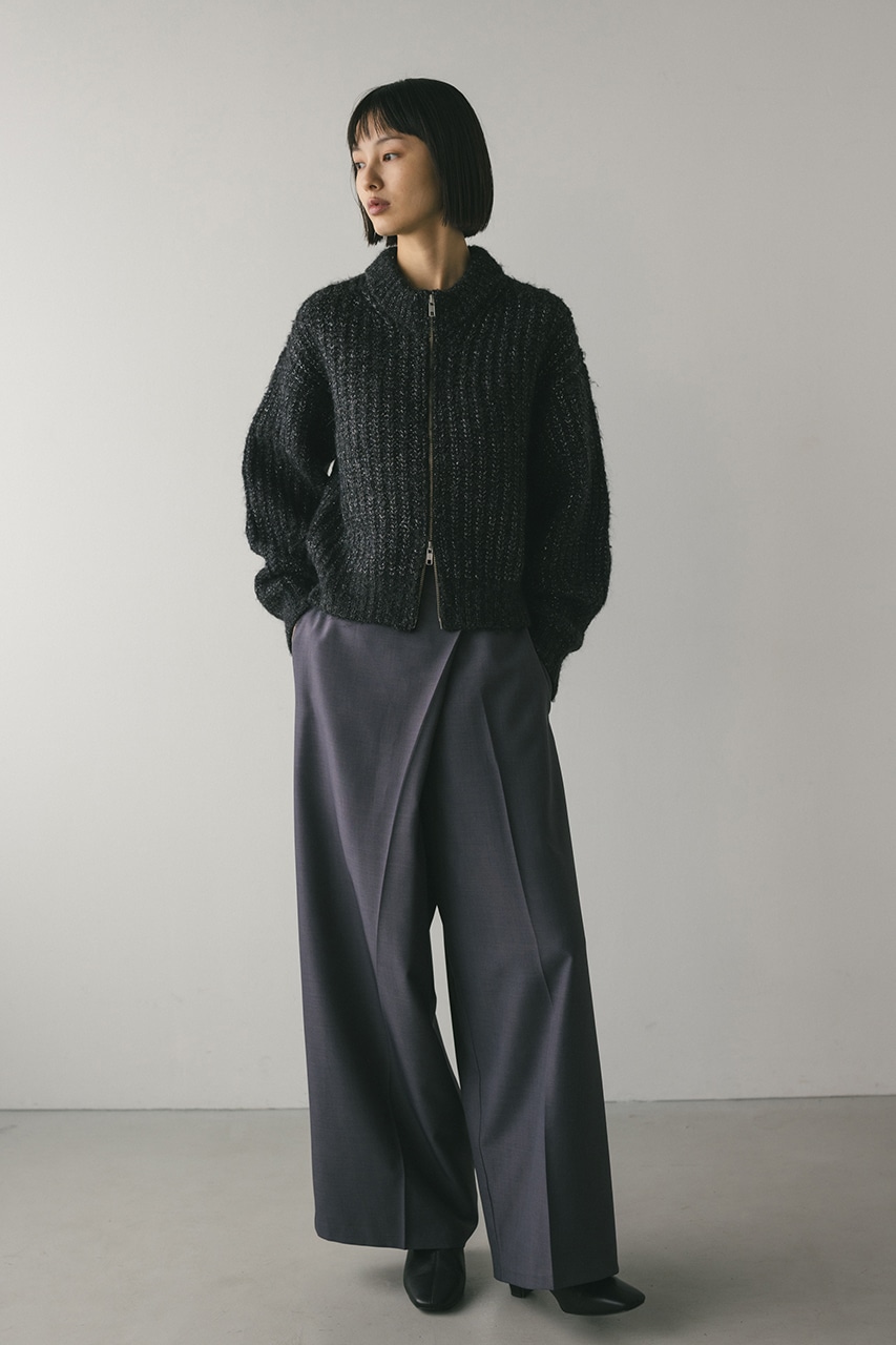 STYLEMIXER | ダブルジップラメニットカーデ (カーディガン ) |SHEL