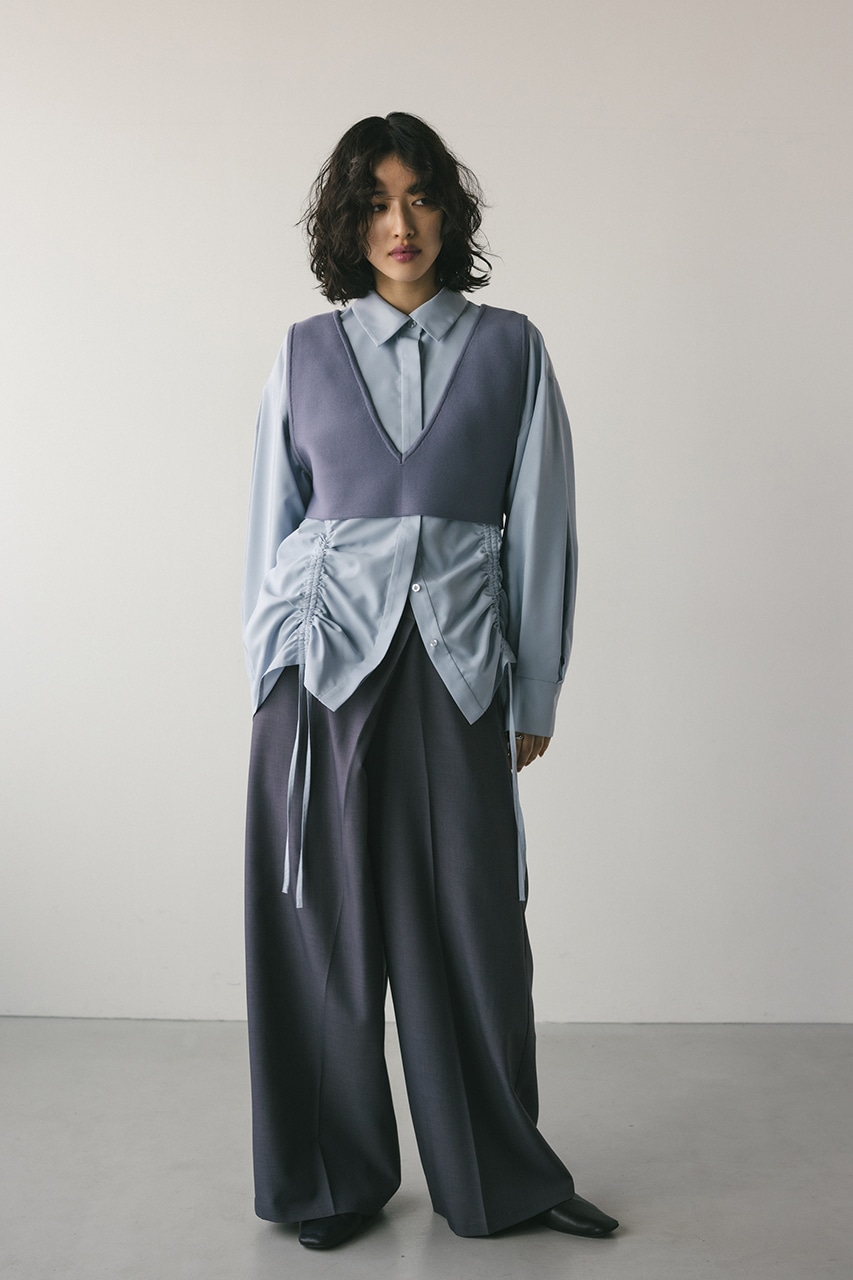 STYLEMIXER | ベストセットギャザーシャツ (シャツ・ブラウス ) |SHEL