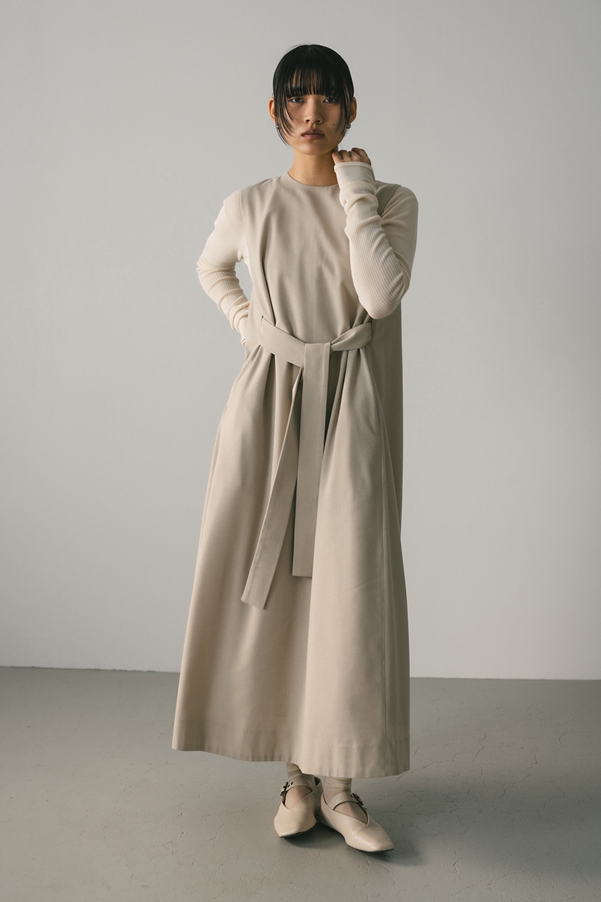 STYLEMIXER | アイラインリボンベルトワンピース (ワンピース(ロング