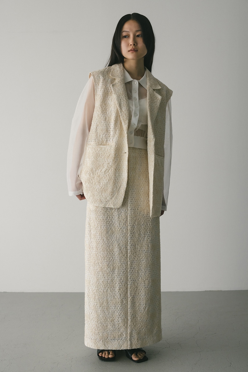 STYLEMIXER | エンブロイダリーレースベスト (ベスト ) |SHEL'TTER