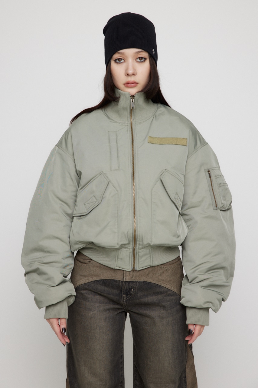 LAGUA GEM HOOD COMPACT MILITARY ブルゾン 白