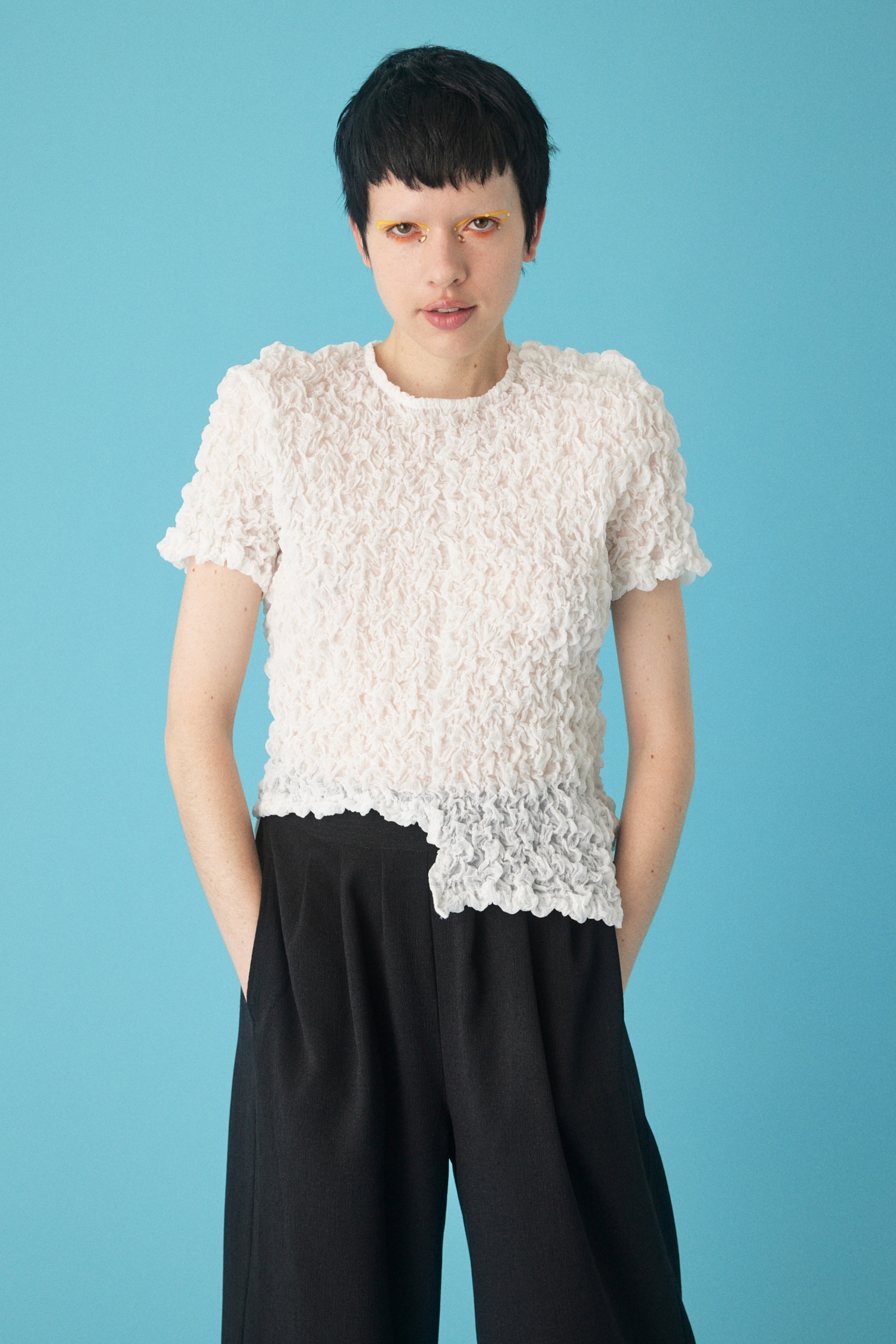 HeRIN.CYE | Square shirring tops (シャツ・ブラウス ) |SHEL'TTER