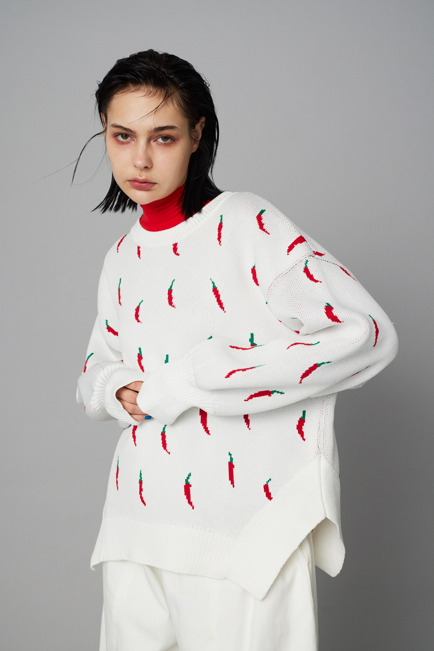 HeRIN.CYE | Chili pattern knit pullover (ニット ) |SHEL'TTER WEBSTORE