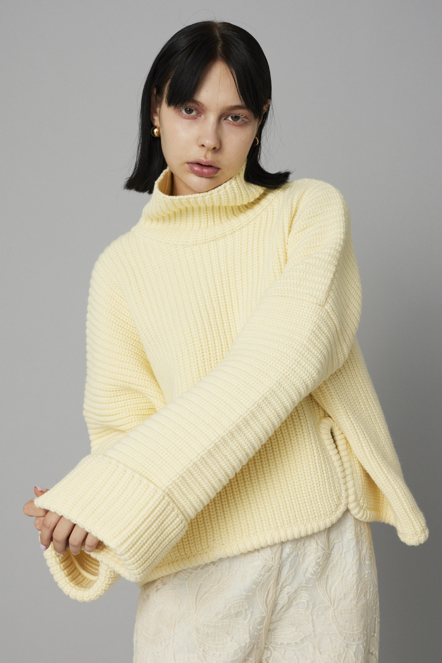 HeRIN.CYE | Back random hem tops (ニット ) |SHEL'TTER WEBSTORE