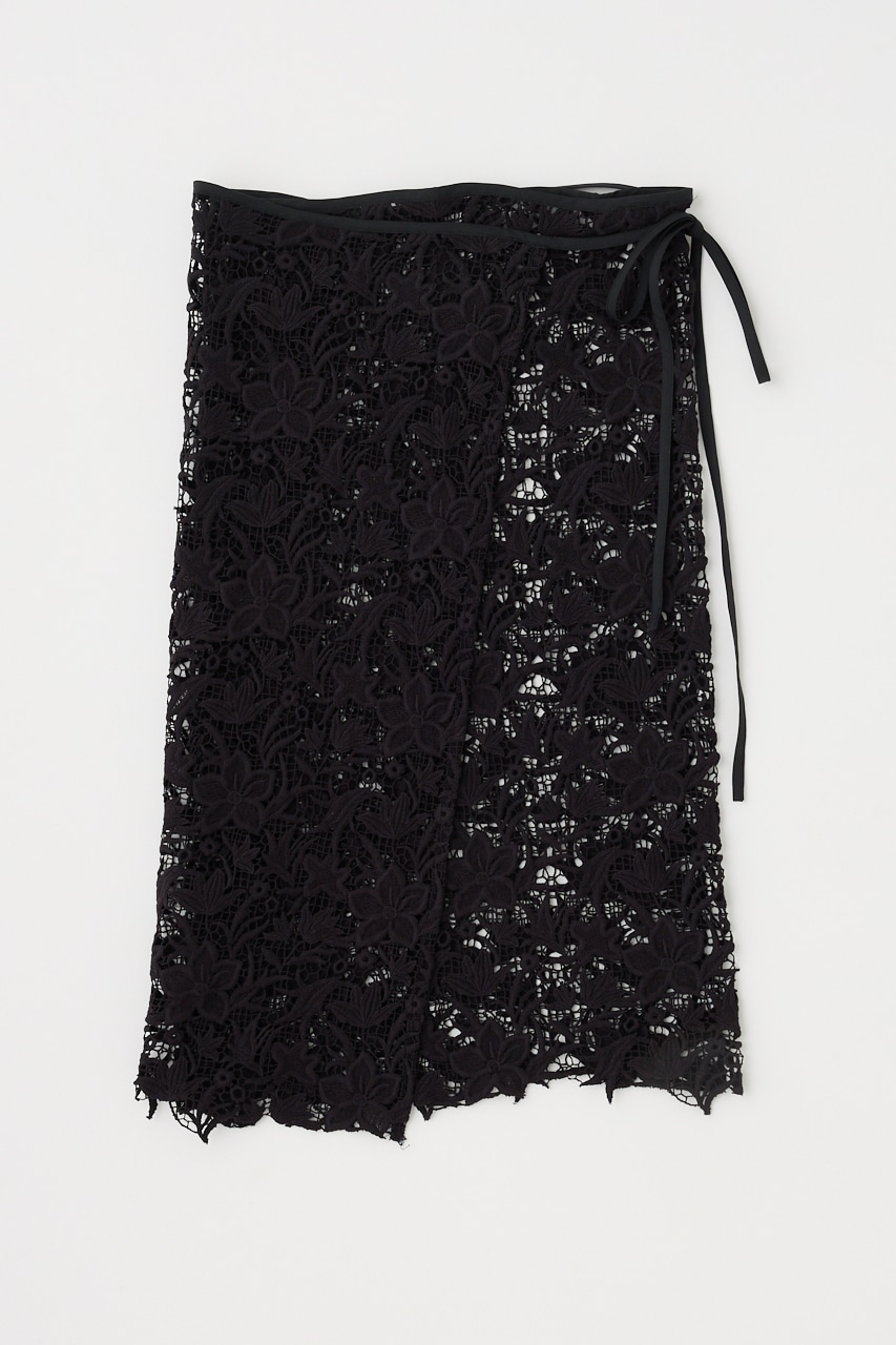 M_ | レースラップスカート オーガニックコットン使用オリジナルレース