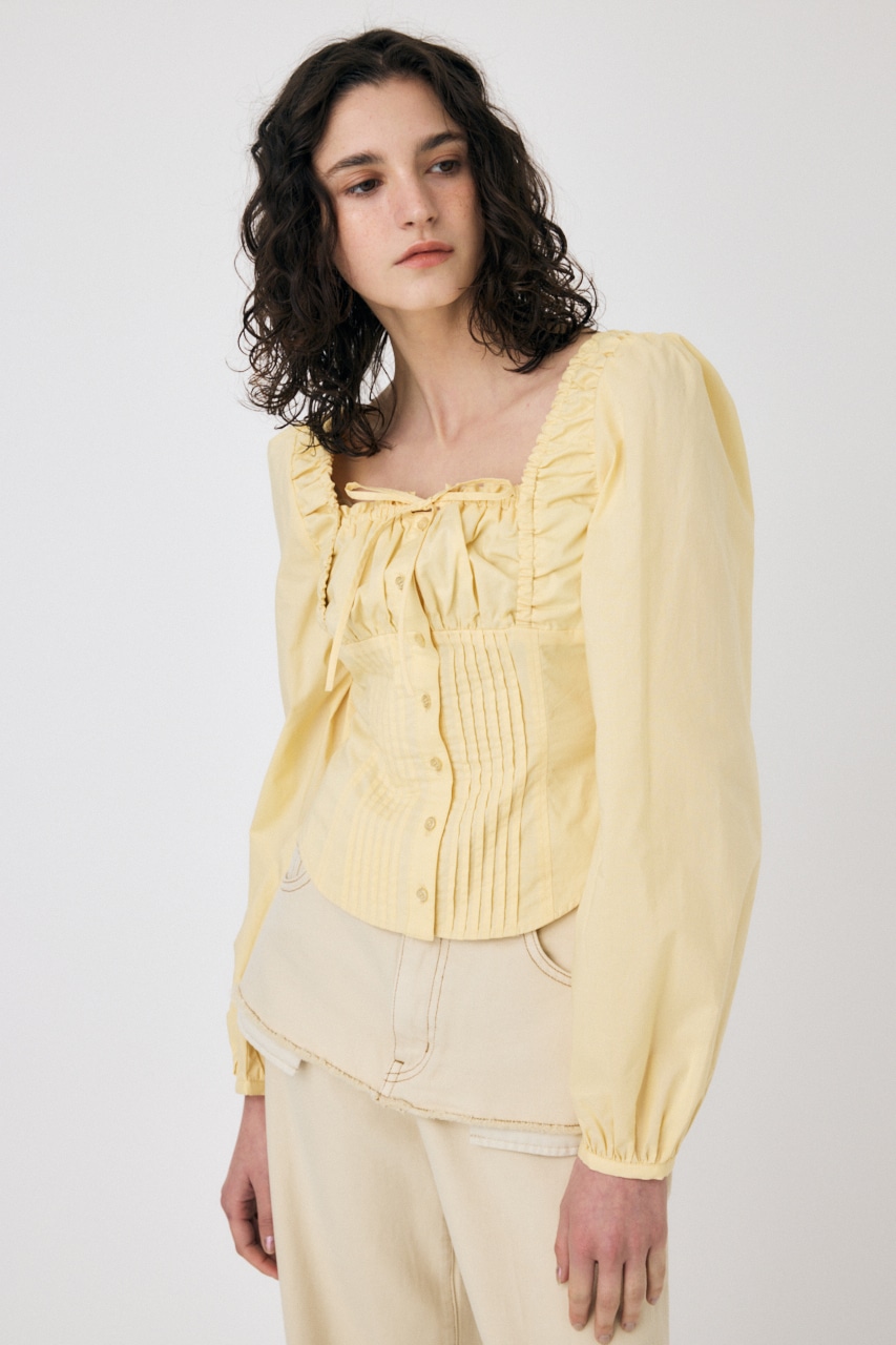 MOUSSY | PUFF SLEEVE CORSET FIT ブラウス (シャツ・ブラウス ) |SHEL