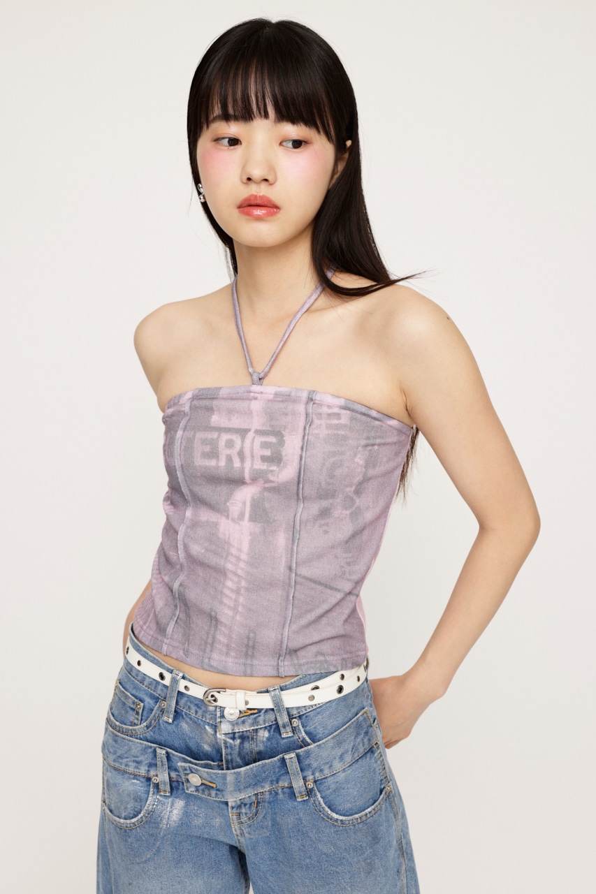 SLY | PHOTO PRINT BARE トップス (ベアトップ ) |SHEL'TTER WEBSTORE