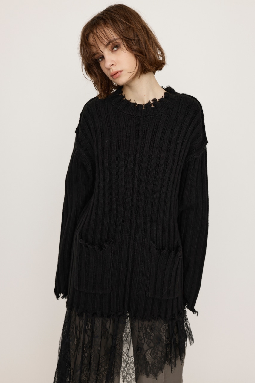 rosymonster オーガンジートップス 黒 rosymonster オーガンジー