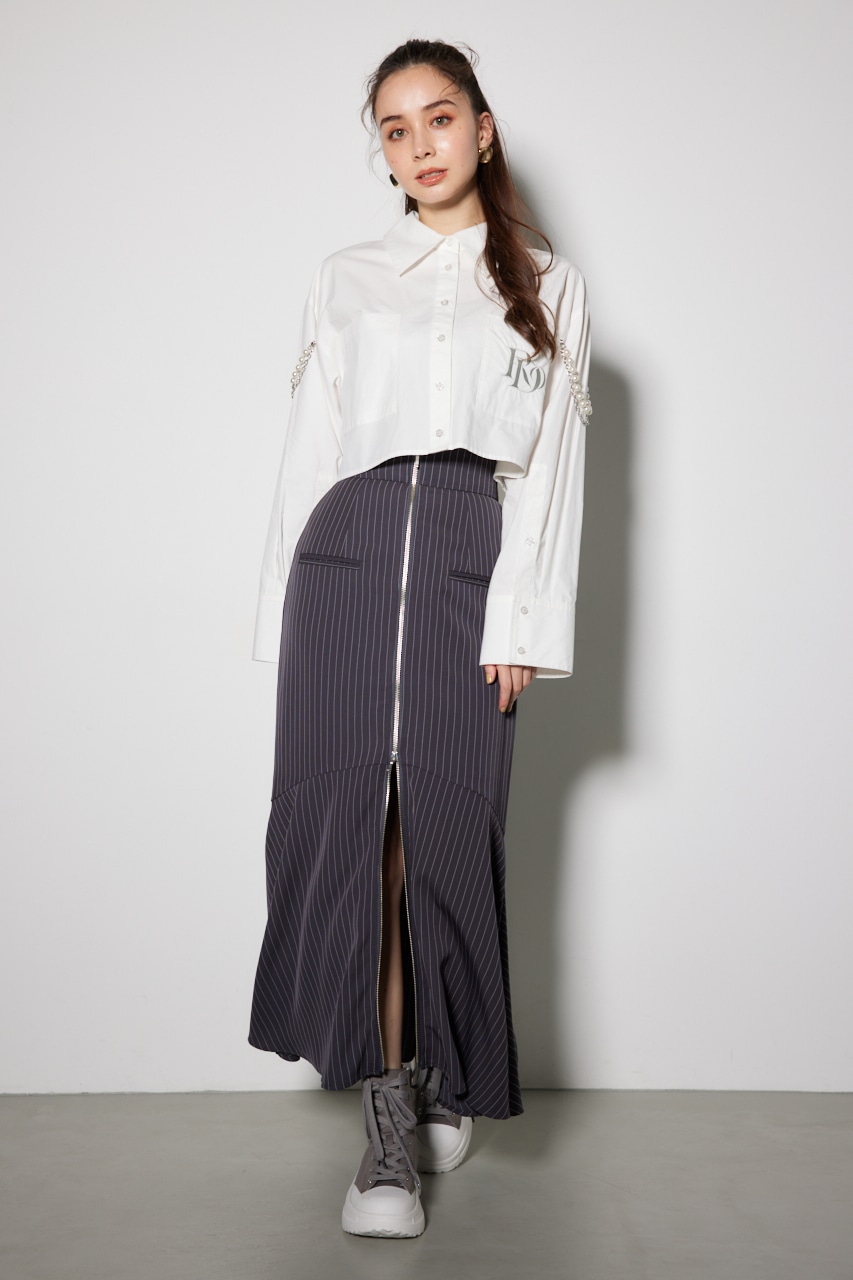 rienda | ジャストウエストセンターZIPマーメイドスカート (スカート