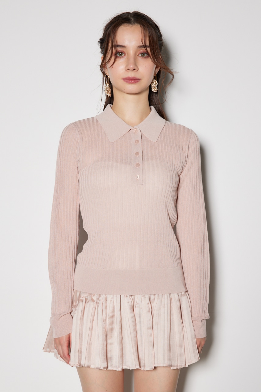 rienda | シアーポロニットトップス (ニット ) |SHEL'TTER WEBSTORE