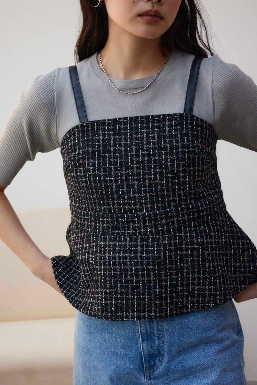 AZUL BY MOUSSY | ツイードビスチェ (シャツ・ブラウス ) |SHEL'TTER