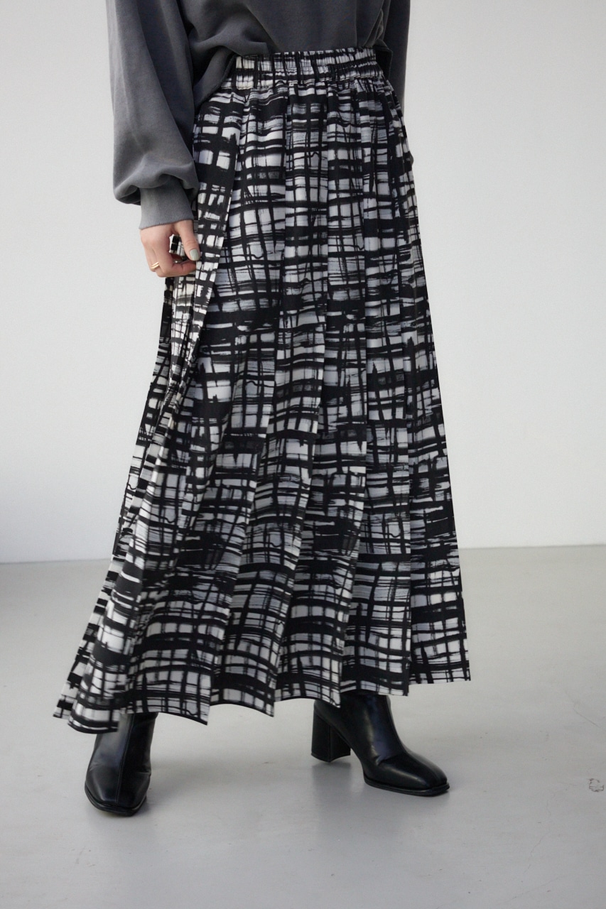 AZUL BY MOUSSY | グラフィックチェックフレアスカート (スカート
