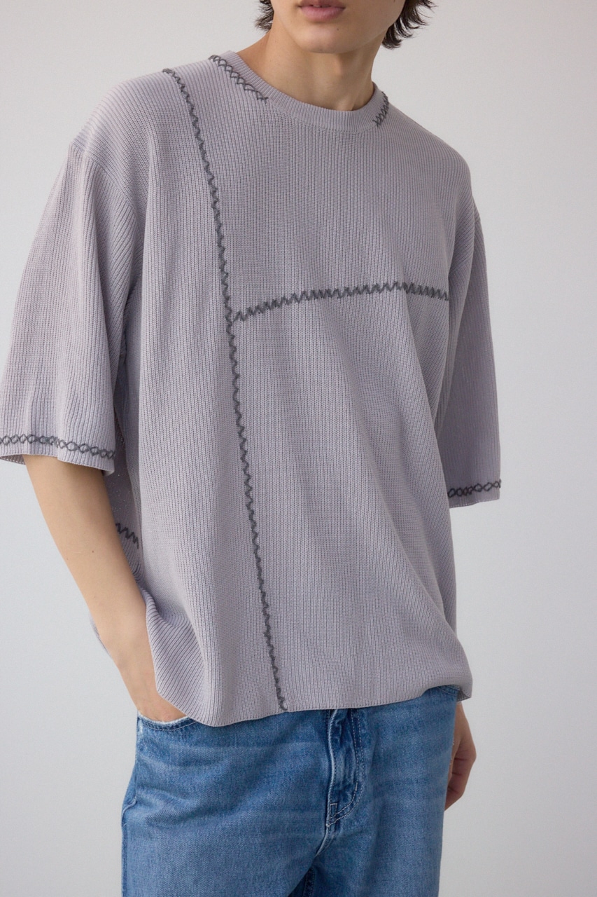 AZUL BY MOUSSY | ブランケットステッチリラックスニット (ニット