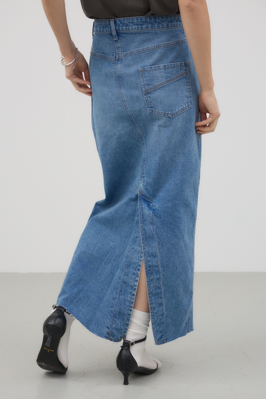 crie conforto | アシンメトリーバックデニムスカート (スカート