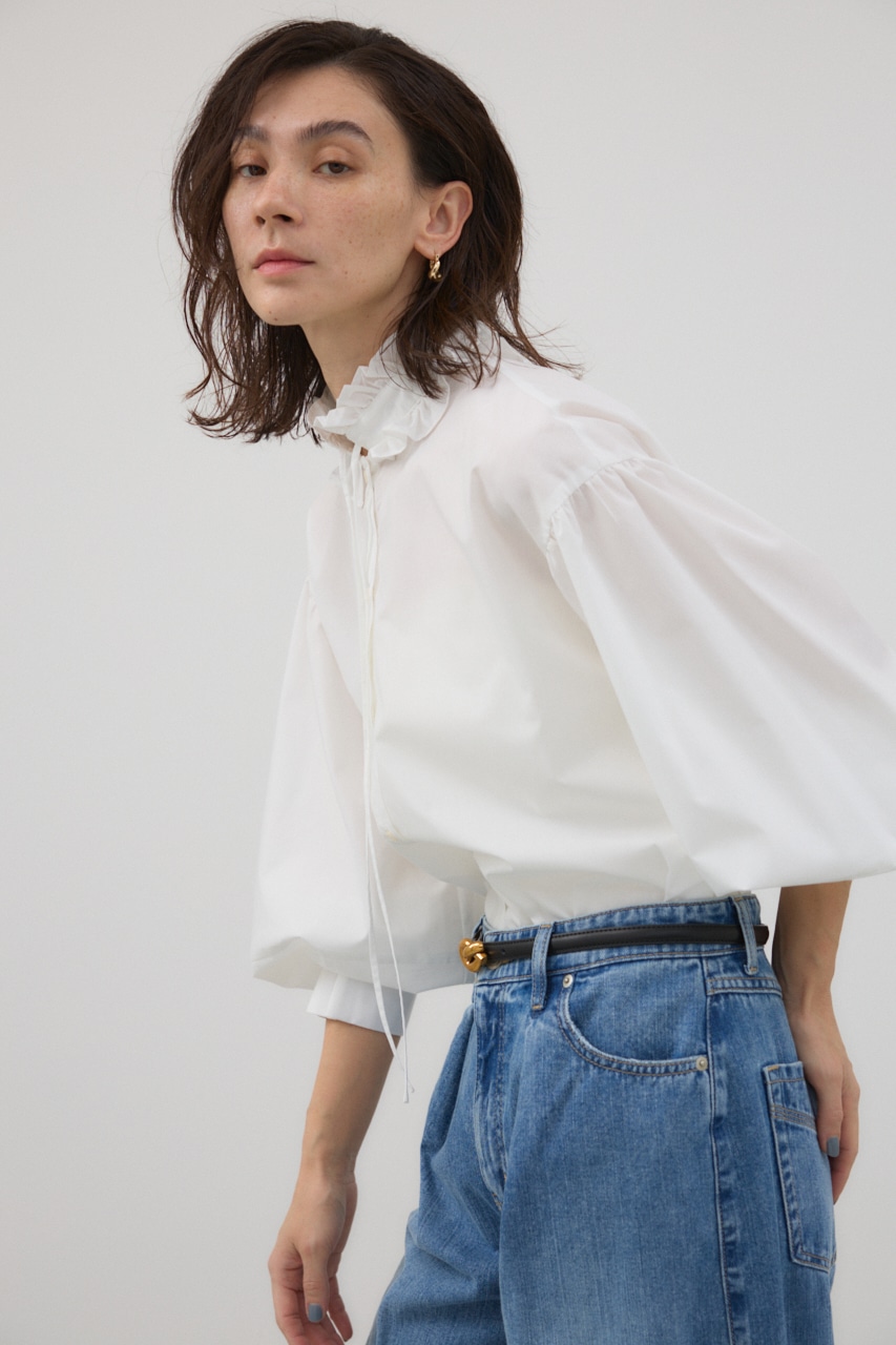 AZUL BY MOUSSY | フリルスタンドカラーブラウス (シャツ・ブラウス