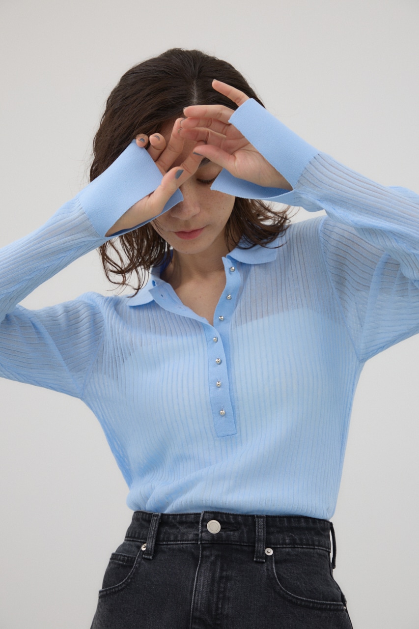 AZUL BY MOUSSY | シアーポロニット (ニット ) |SHEL'TTER WEBSTORE