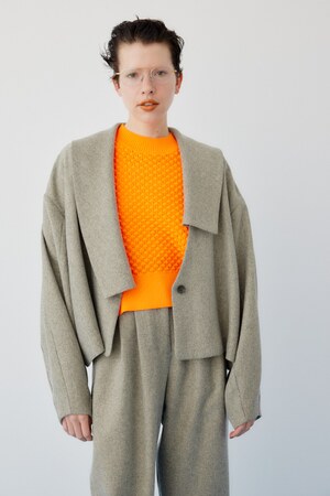 HeRIN.CYE | Asymmetry collar jacket (ジャケット ) |SHEL'TTER WEBSTORE