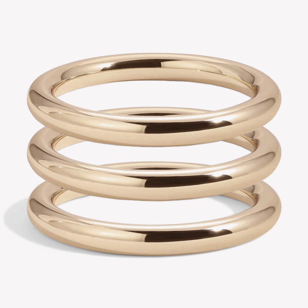 Cylinder Bangle Set - Gold – EDDIE BORGO