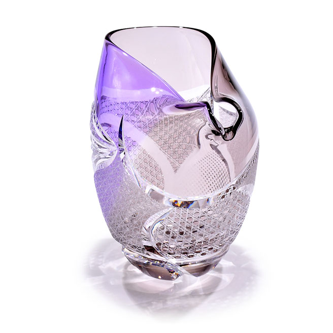 Pr-471 二代目酒器展 片口酒器 グレーパープル | 江戸切子の店 華硝