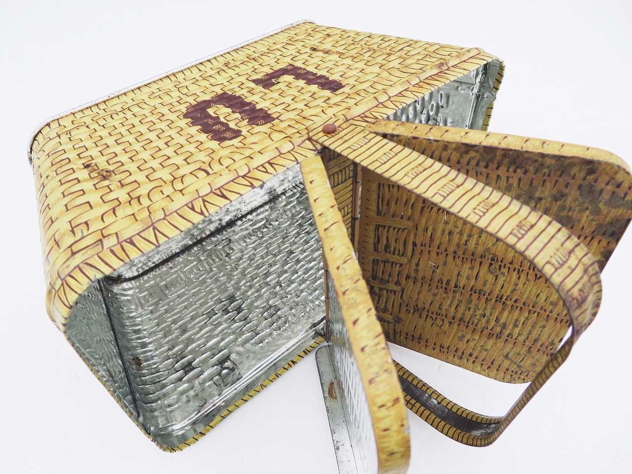 LUバスケット缶 - 薔薇と天使のアンティーク